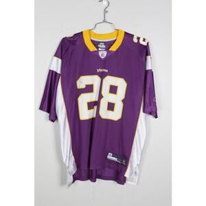 08 Reebok NFL Equipment Vikings Peterson #28 Football Jersey
